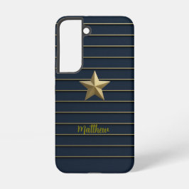 Gold Star auf Navy Blue Samsung Hüllen Samsung Galaxy Hülle