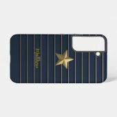 Gold Star auf Navy Blue Samsung Hüllen Samsung Galaxy Hülle (Rückseite (Horizontal))