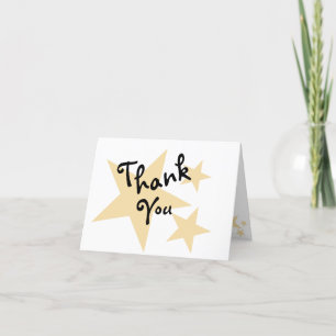 Gold Star auf Weiß Dankeschön Karte