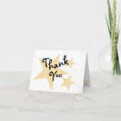 Gold Star auf Weiß Dankeschön Karte (Vorderseite)