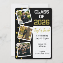 Gold Star Bild bearbeitbare Farbabschlussfeier