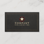 Gold Star Black Visitenkarte (Vorderseite)