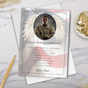 Gold Star Child Abschluss Card mit Foto Wings Feiertagskarte