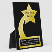 Gold Star Custom Personalisiert Award Plaque Fotoplatte (Seite)