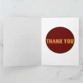 Gold Star danke gefaltete Karten (Innenseite)