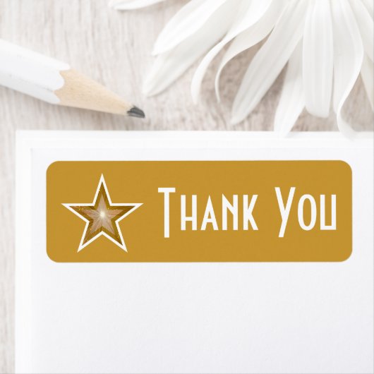 "Gold" - Star "Danke!"-Label für kleines Gold (Insitu)