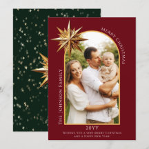 Gold Star der Bethlehem Foto-Karte