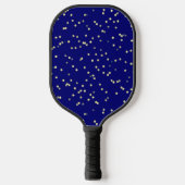 Gold Star Design auf blau Pickleball Schläger (Vorderseite)