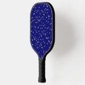 Gold Star Design auf blau Pickleball Schläger (Links)