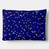 Gold Star Design auf blau Zubehörtasche (Vorderseite)