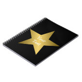 Gold Star Design Notizblock (Linke Seite)