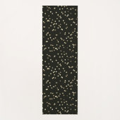 Gold Star Design On Black Yogamatte (Vorderseite)
