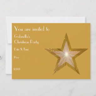 Gold-Star-Einladungstext Einladung