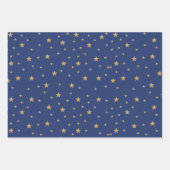 Gold Star Elegant Fantastischer Urlaub Rot Blau Gr Geschenkpapier Set (Vorderseite 2)