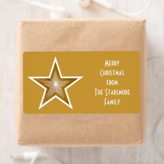 Gold Star "Family"-Geschenketikett Großgold (Insitu)