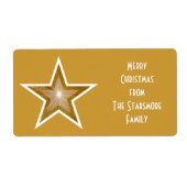 Gold Star "Family"-Geschenketikett Großgold (Vorne)