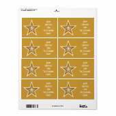 Gold Star "Family"-Geschenketikett Großgold (Vorne)