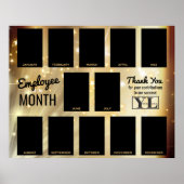 Gold-Star-Foto-Mitarbeiter des Monats Anerkennung Poster (Vorne)