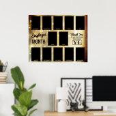 Gold-Star-Foto-Mitarbeiter des Monats Anerkennung Poster (Heimbüro)