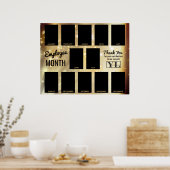 Gold-Star-Foto-Mitarbeiter des Monats Anerkennung Poster (Küche)