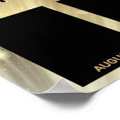 Gold-Star-Foto-Mitarbeiter des Monats Anerkennung Poster (Ecke)