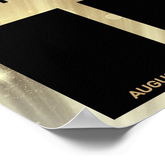 Gold-Star-Foto-Mitarbeiter des Monats Anerkennung Poster (Ecke)