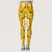 Gold Star Fraktal Leggings (Vorderseite)
