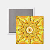 Gold Star Fraktal Magnet (Vorderseite/Rückseite)