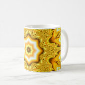 Gold Star Fraktal Tasse (VorderseiteRechts)