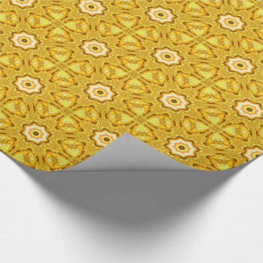 Gold Star Fraktal Wrapper Geschenkpapier (Ecke)