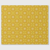 Gold Star Fraktal Wrapper Geschenkpapier (Flach)