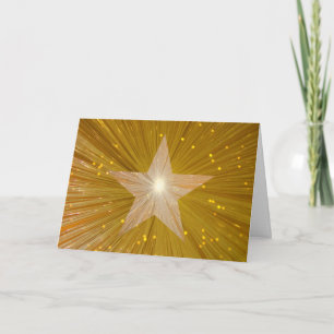 Gold Star "Frohe Weihnachten" Grüße Karte