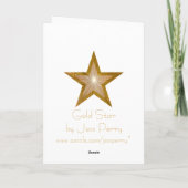 Gold Star "Frohe Weihnachten" Karte schwarz (Rückseite)