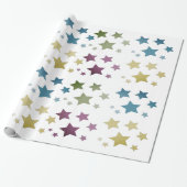 Gold Star Gemustert Geschenkpapier (Ungerollt)