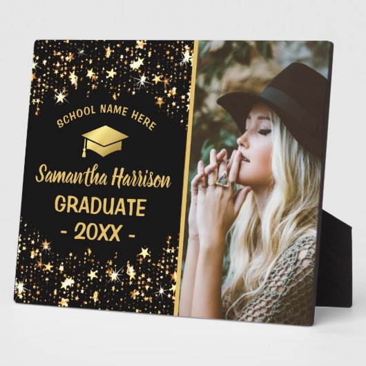 Gold Star Graduate | Foto 2025 Abschluss Fotoplatte (Seite)