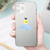 Gold Star Graduation Cap, Student der ersten Gener Aufkleber (Telefon)