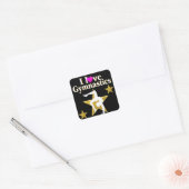 GOLD STAR GYMNAST QUADRATISCHER AUFKLEBER (Umschlag)