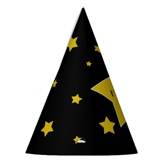 Gold Star Happy Birthday Hollywood Birthday Partyhütchen (Links)