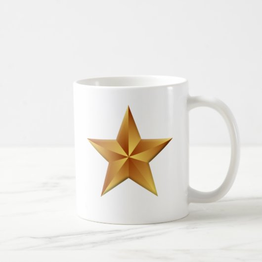 Gold Star Herzlichen Glückwunsch Tasse (Rechts)