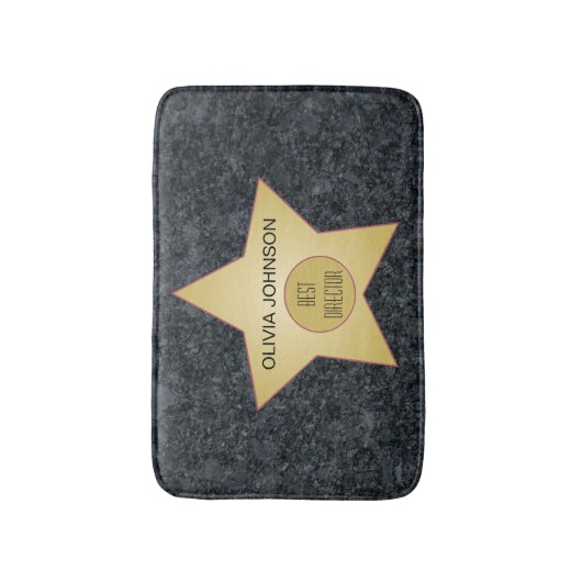 Gold Star Hollywood Superlative Badematte (Vorderseite Vertikal)