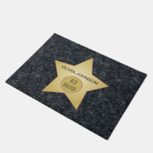 Gold Star Hollywood Superlative Fußmatte (Schrägansicht)