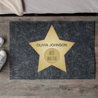 Gold Star Hollywood Superlative Fußmatte