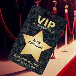Gold Star Hollywood VIP Pass Gastgeschenk Ausweis