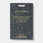 Gold Star Hollywood VIP Pass Gastgeschenk Ausweis (Rückseite)