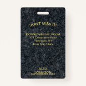 Gold Star Hollywood VIP Pass Gastgeschenk Ausweis (Rückseite)