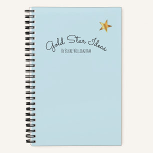 Gold Star Ideas Personalisiertes Skizzenbuch Notizblock