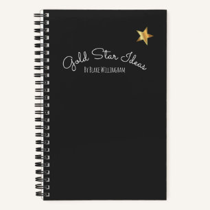 Gold Star Ideen Personalisiertes Skizzenbuch Notiz Notizblock