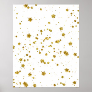 Gold Star Imitate Foil Sequin Hintergrundgeschicht Poster