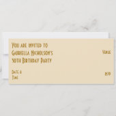 Gold Star "INVITATION" Creme lang Einladung (Rückseite)