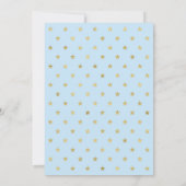 Gold Star | Junge 1. Geburtstag Einladung (Rückseite)